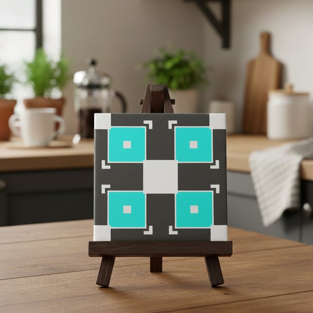 Padrão Geométrico com Verificação de Preto e Branc (Criador carregado)