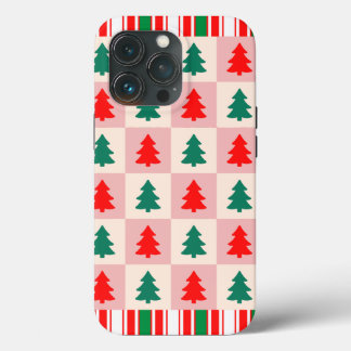 Padrão Geométrico da Árvore Xmas | Verde vermelho