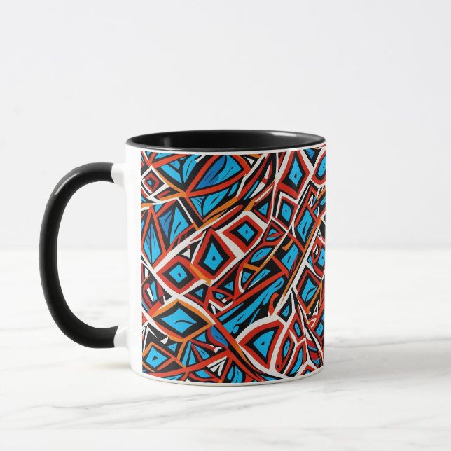 Padrão geométrico de abstrato 31 - Caneca de café (Esquerda)
