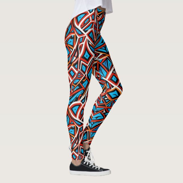 Padrão geométrico de abstrato 31 - Leggings (Direita)