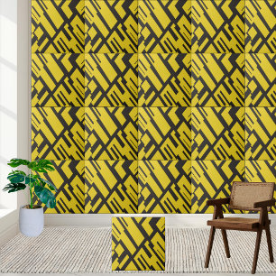 Padrão Geométrico de Abstrato amarelo e preto