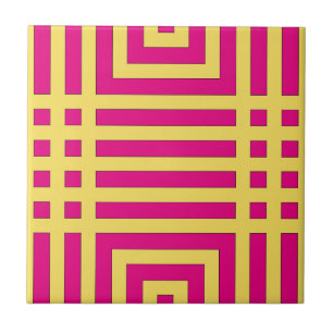 Padrão Geométrico de Abstrato Amarelo e Rosa Tre