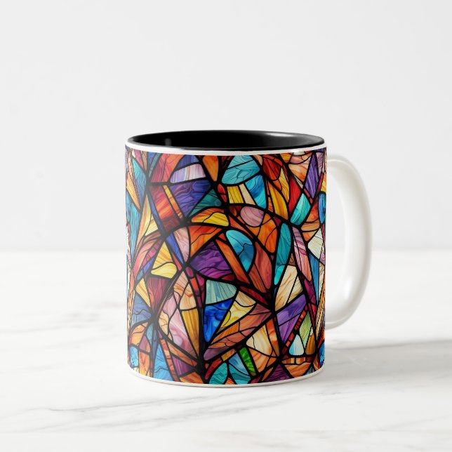 Padrão geométrico de abstrato moderno 26 - Caneca  (Frente Esquerda)