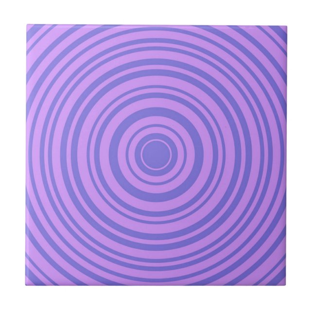 Padrão Geométrico de Círculo Azul Roxo Hipnótico (Frente)