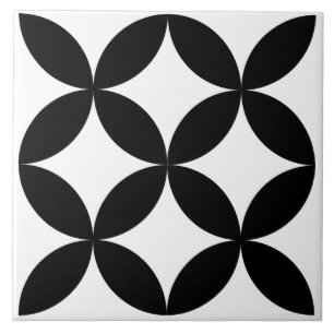 Padrão Geométrico de Círculo Floral Moderno