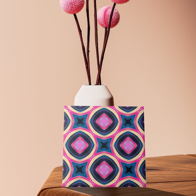 Padrão geométrico de cor-de-rosa quente e Abstrato (Criador carregado)