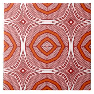 Padrão geométrico de cor vermelha viva, azulejo ce