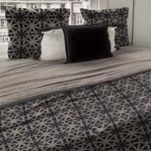 Padrão Geométrico de Deco de Arte Negra e Marrom