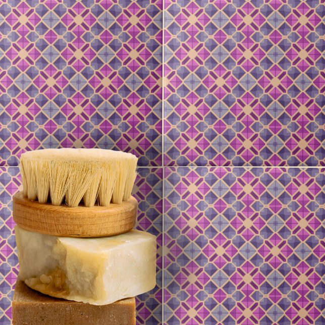 Padrão Geométrico de Lavanda Roxa Azul (Criador carregado)