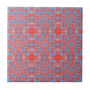 padrão geométrico de mosaico marroquino vermelho a