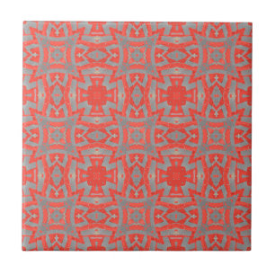 padrão geométrico de mosaico marroquino vermelho c