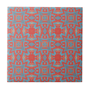 padrão geométrico de mosaico marroquino vermelho-t