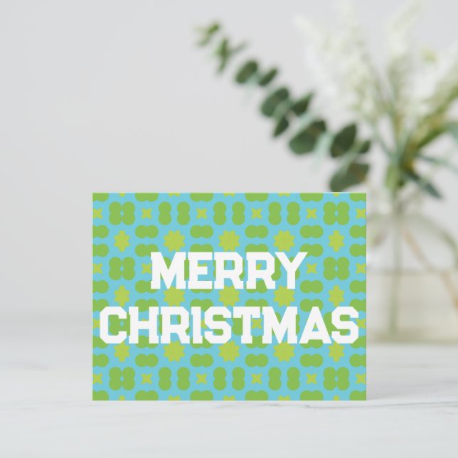 Padrão geométrico de Natal - Cartão postal de Féri (Em pé/Frente)