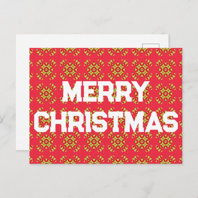 Padrão geométrico de Natal - Cartão postal de Féri (Frente/Verso)