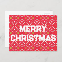 Padrão geométrico de Natal - Cartão postal de Féri