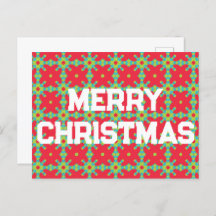 Padrão geométrico de Natal - Cartão postal de Féri
