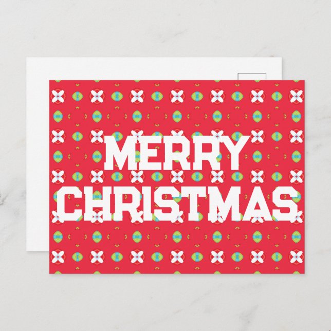 Padrão geométrico de Natal - Cartão postal de Féri (Frente/Verso)