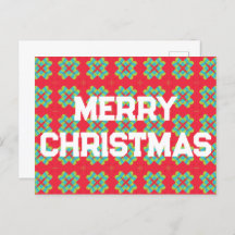 Padrão geométrico de Natal - Cartão postal de Féri