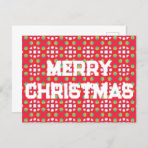 Padrão geométrico de Natal - Cartão postal de Féri