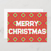 Padrão geométrico de Natal - Cartão postal de Féri