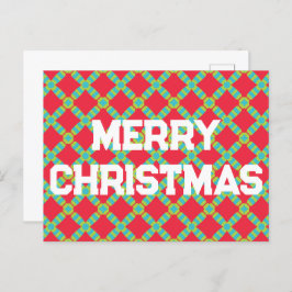 Padrão geométrico de Natal - Cartão postal de Féri