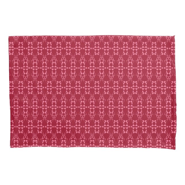 Padrão geométrico de ornamento vermelho retro (Frente)