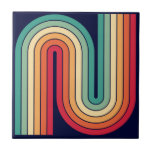 Padrão Geométrico de Stripes com Estilo Retroativo<br><div class="desc">Padrão Geométrico Colorido de Estilo de Vintagem Retroativo 70s.</div>