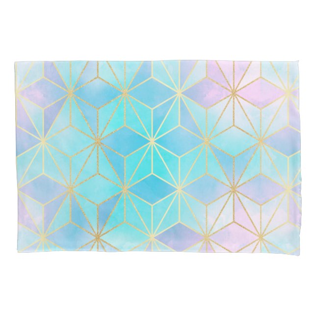 Padrão Geométrico de Vidro Iridescente (Frente)