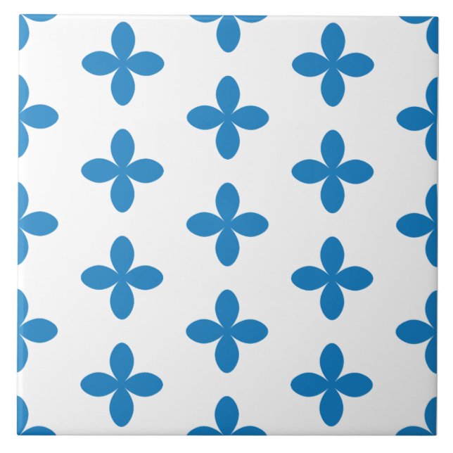 Padrão geométrico de vintage azul. (Frente)