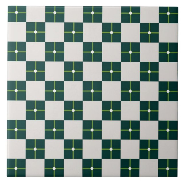 Padrão geométrico decorativo branco grande (Frente)