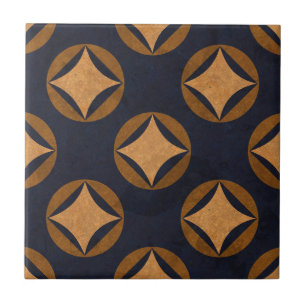 Padrão Geométrico do Abstrato Azul Dourado do Ma