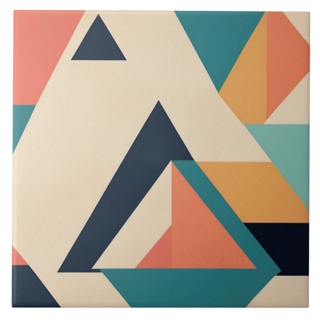 Padrão Geométrico do Abstrato Retro (Frente)