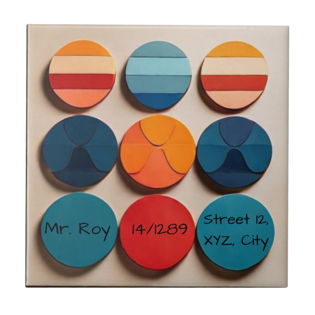 Padrão Geométrico do Meio século Moderno do Nome P (Frente)