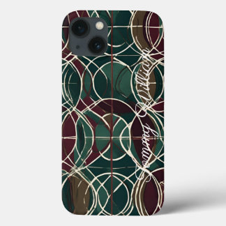 Padrão Geométrico do Teal e da Mostarda Vibrantes