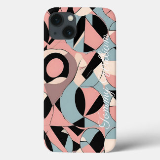 Padrão Geométrico do Teal e da Mostarda Vibrantes