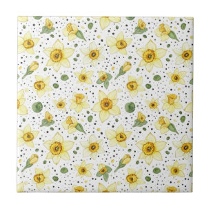 Padrão Geométrico Floral de Narciso Botânico (2)