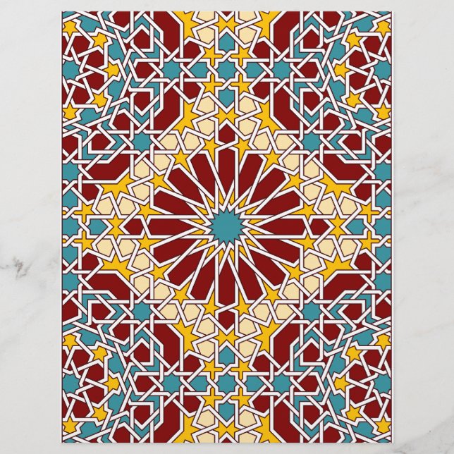 Padrão geométrico islâmico Letterhead (Frente)