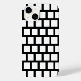 Padrão Geométrico Maleta Preto e Branco Moderno