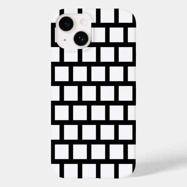 Padrão Geométrico Maleta Preto e Branco Moderno (Verso)