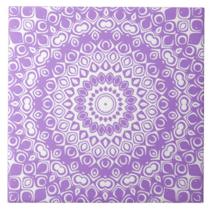 Padrão Geométrico Mandala Lavanda