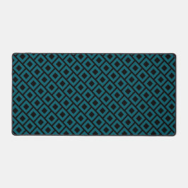 Padrão Geométrico Moderno de Diamante em Azul Teal