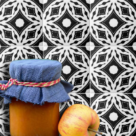 Padrão Geométrico Moderno do Mosaico Negro e Branc