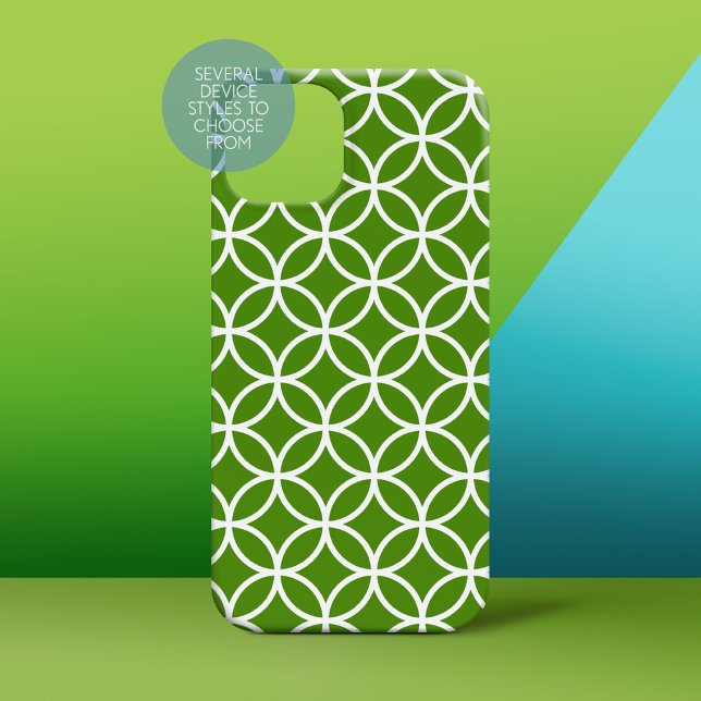 Padrão Geométrico Moderno Kelly Green e White (Criador carregado)