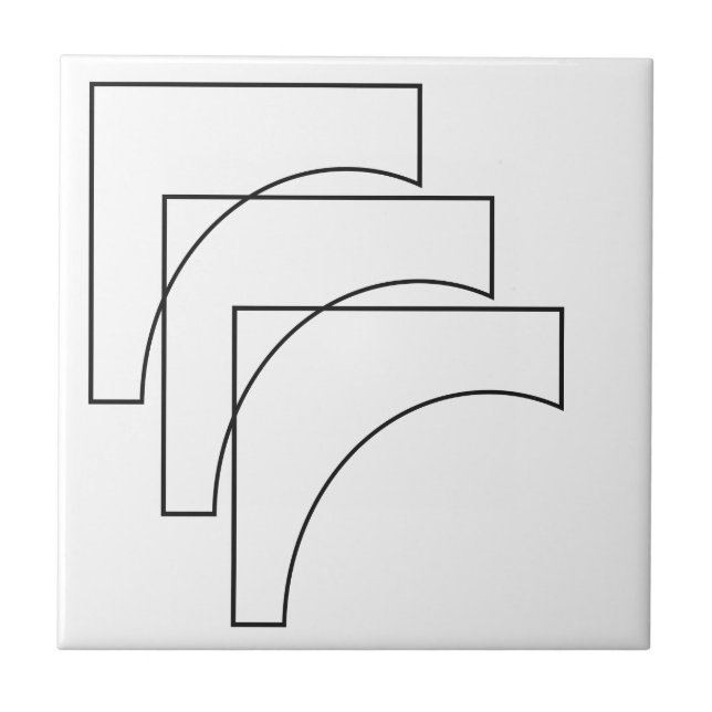Padrão Geométrico Moderno Preto e Branco (Frente)