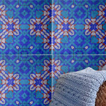 Padrão Geométrico Mosaico Branco Azul Negrito<br><div class="desc">Esse design de cerâmica é caracterizado por padrões simétricos que criam um efeito visual harmonioso. O azulejo é adornado com um conjunto de formas geométricas, incluindo diamantes e estrelas, que se entrelaçam de uma maneira complexa, mas esteticamente agradável. A paleta colorida é dominada por vários tons de azul, desde a...</div>