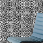 Padrão Geométrico Mosaico Negro E Branco<br><div class="desc">Design de azulejo de cerâmica decorativa elegante,  com um padrão geométrico sem soldadura a preto e branco.</div>