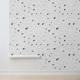 Padrão geométrico Papel de parede preto e branco