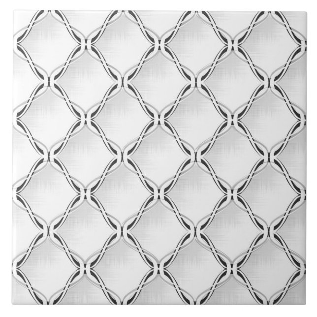 Padrão geométrico preto e branco. (Frente)