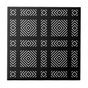 Padrão geométrico preto e branco Ama