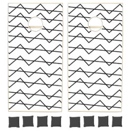 Padrão Geométrico Preto e Branco da Faixa de Cevro